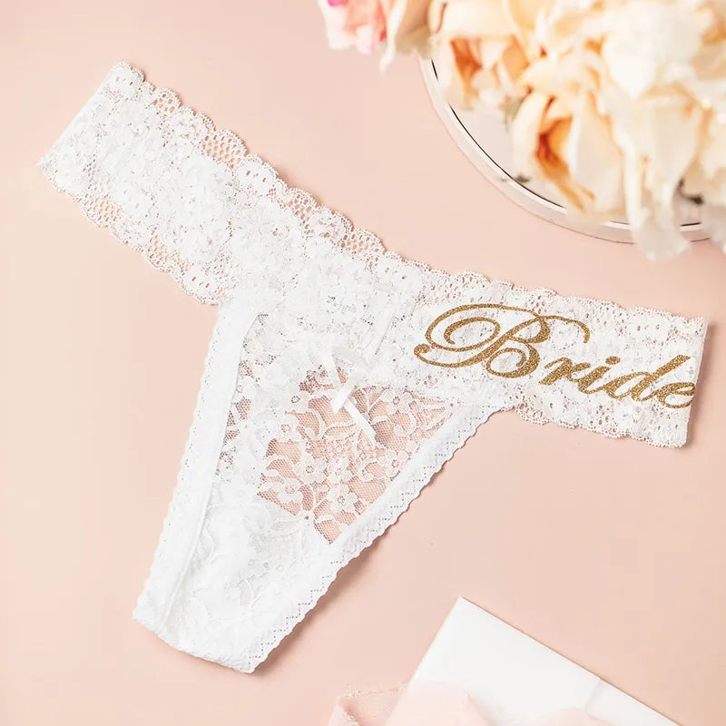 Lacy Bride Thong