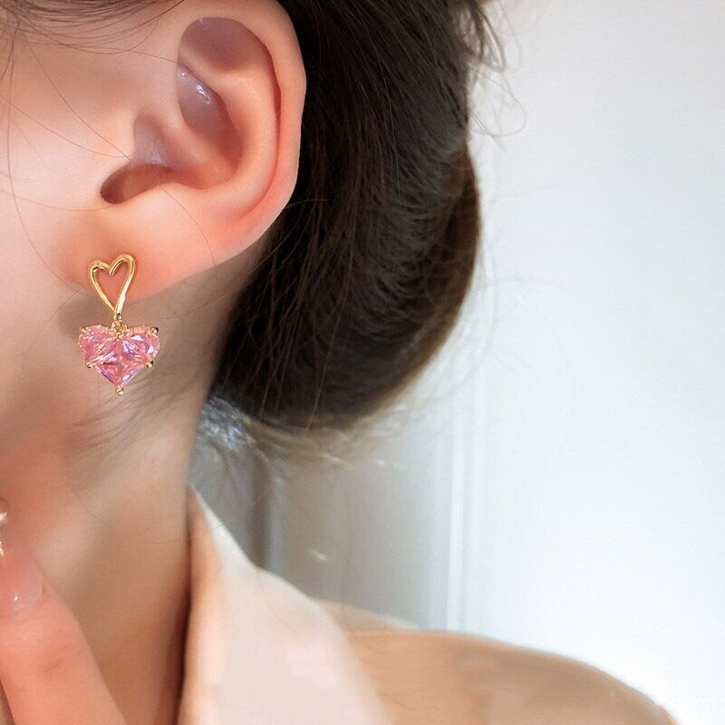 Love Heart Drop Earrings