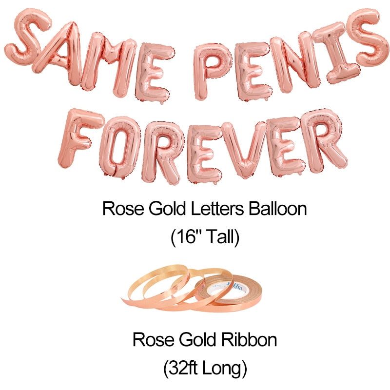 Same Penis Forever Letter Balloons