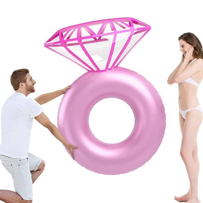 Inflatable Diamond Ring Pool Float