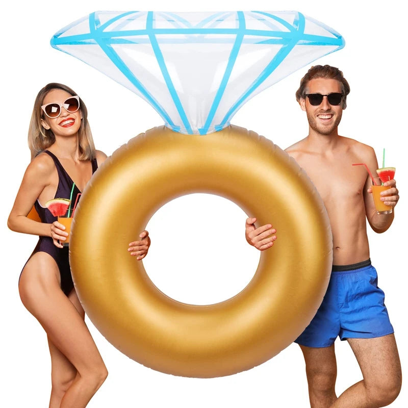 Inflatable Diamond Ring Pool Float