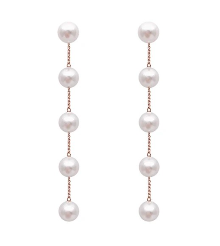 Long Tassel Pearl Earrings