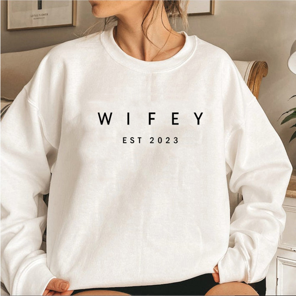 White Wifey Est 2023 sweatshirt