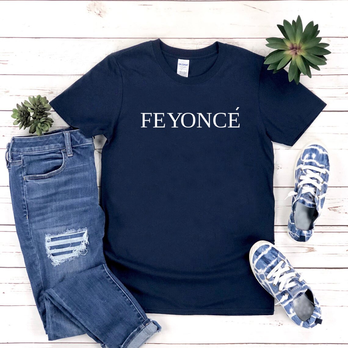 Navy short sleeve Feyonce t-shirt 