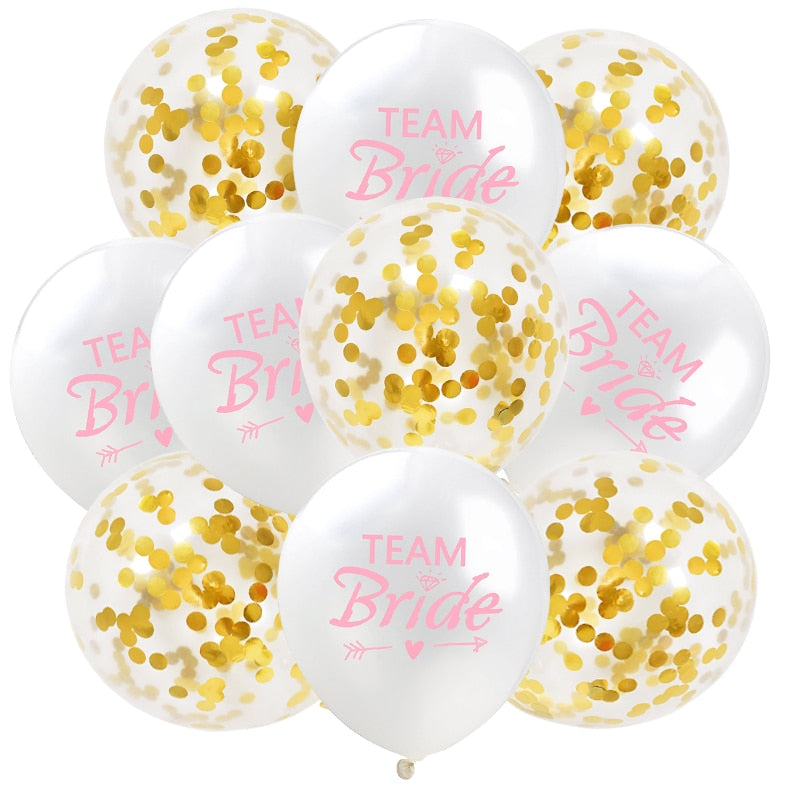 10Pcs Balloon Bouquet w/ Confetti Balloons