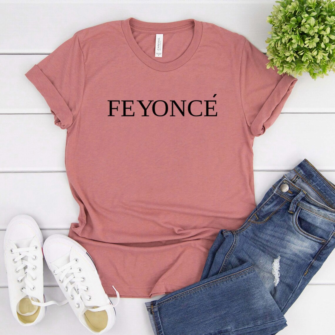 Mauve short sleeve Feyonce t-shirt 